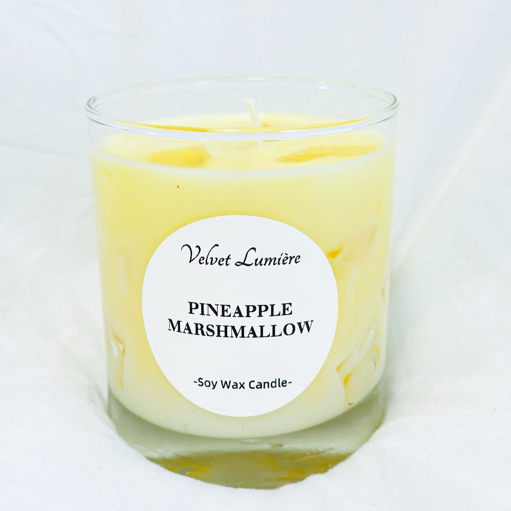 VELVET PINEAPPLE MARSHMALLOW CANDLE