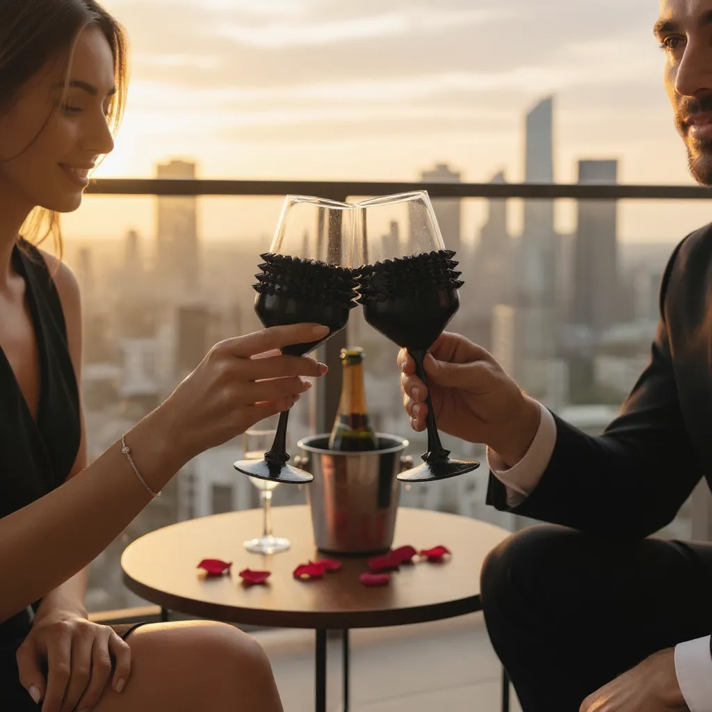 NOIR LUXE WINE GLASS/ SET OF 2