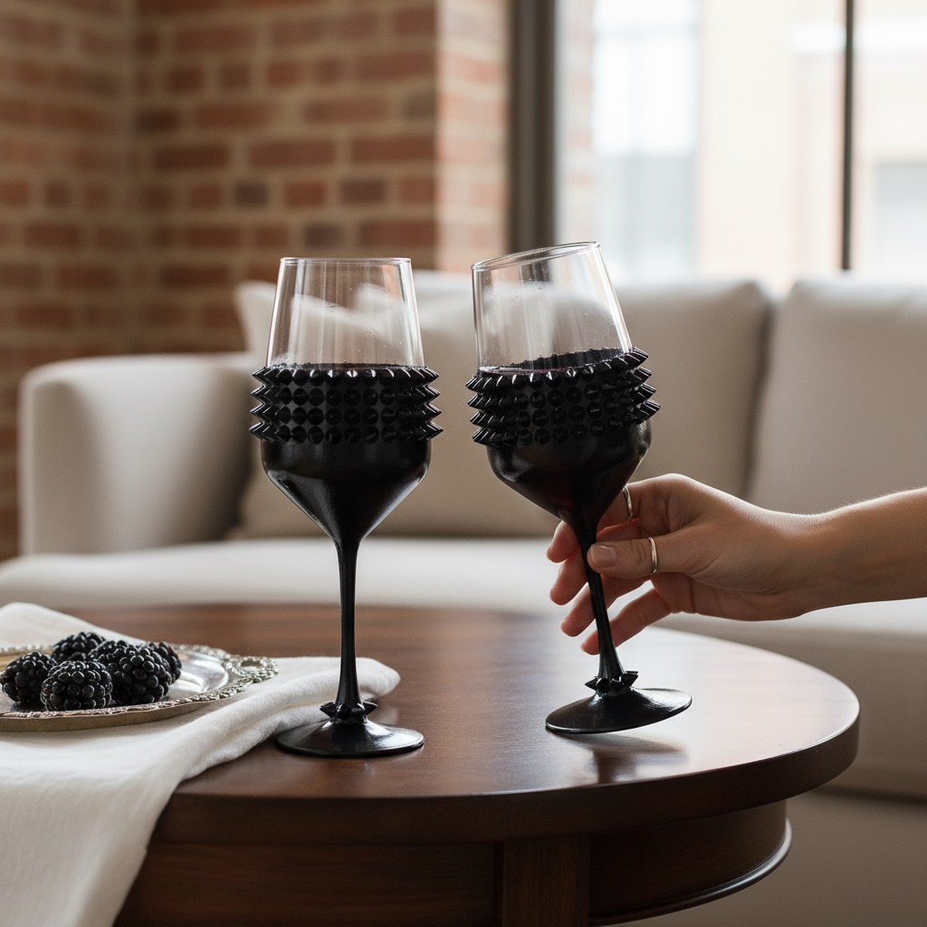 NOIR LUXE WINE GLASS/ SET OF 2
