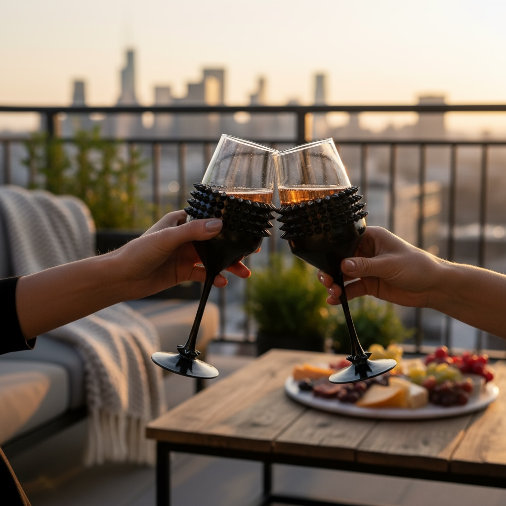 NOIR LUXE WINE GLASS/ SET OF 2