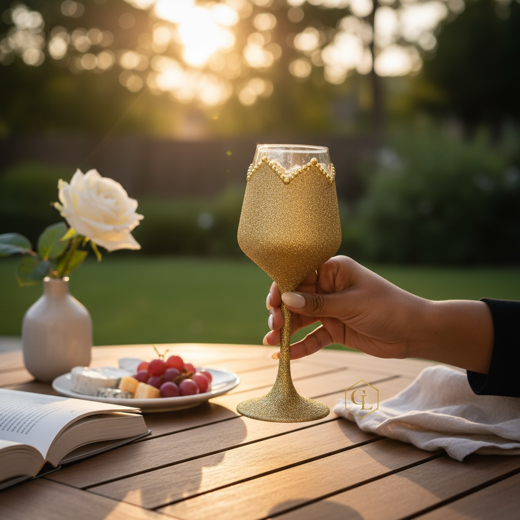 GOLDEN MAJESTY WINE GLASS