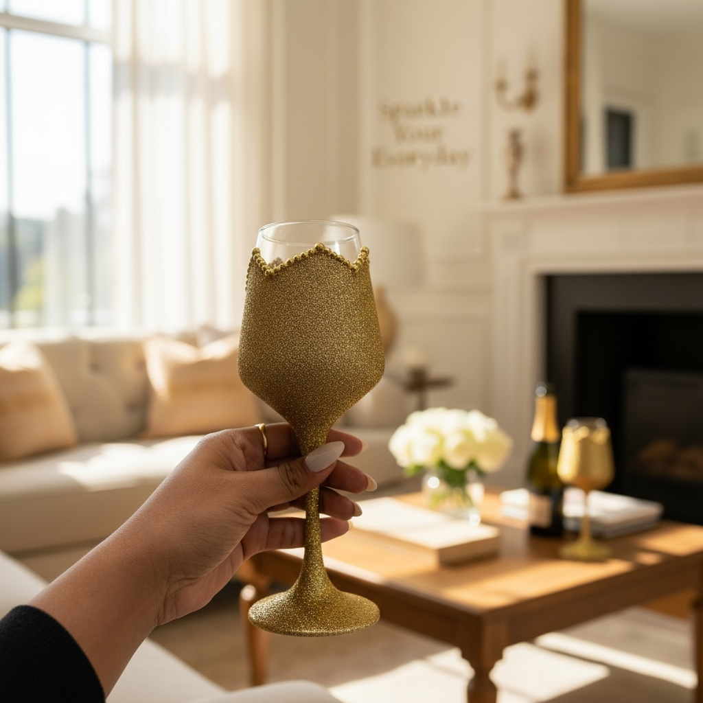 GOLDEN MAJESTY WINE GLASS