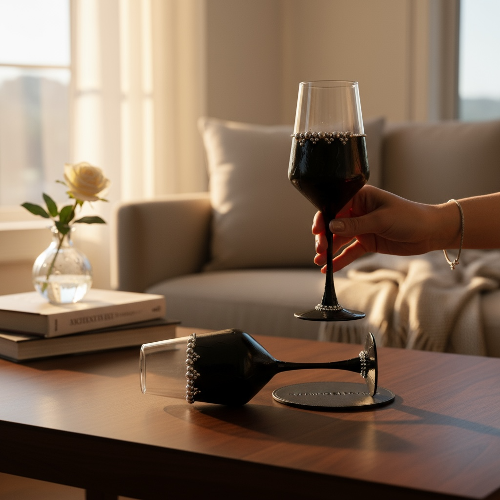 NOIR ELEGANCE WINE GLASS/ SET OF 2