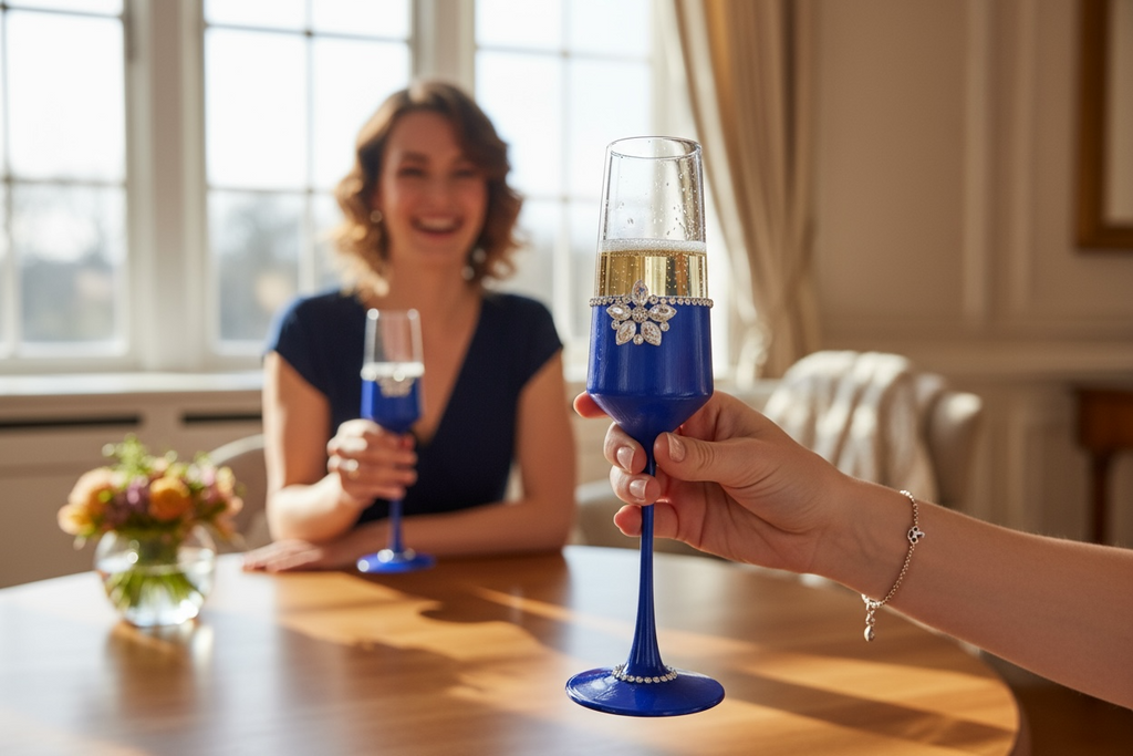 SAPHIRE ÉCLAT CHAMPAGNE FLUTE/ SET OF 2