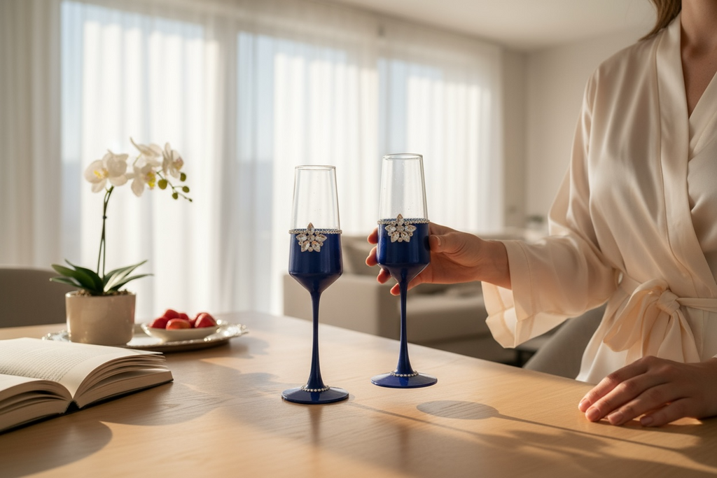 SAPHIRE ÉCLAT CHAMPAGNE FLUTE/ SET OF 2