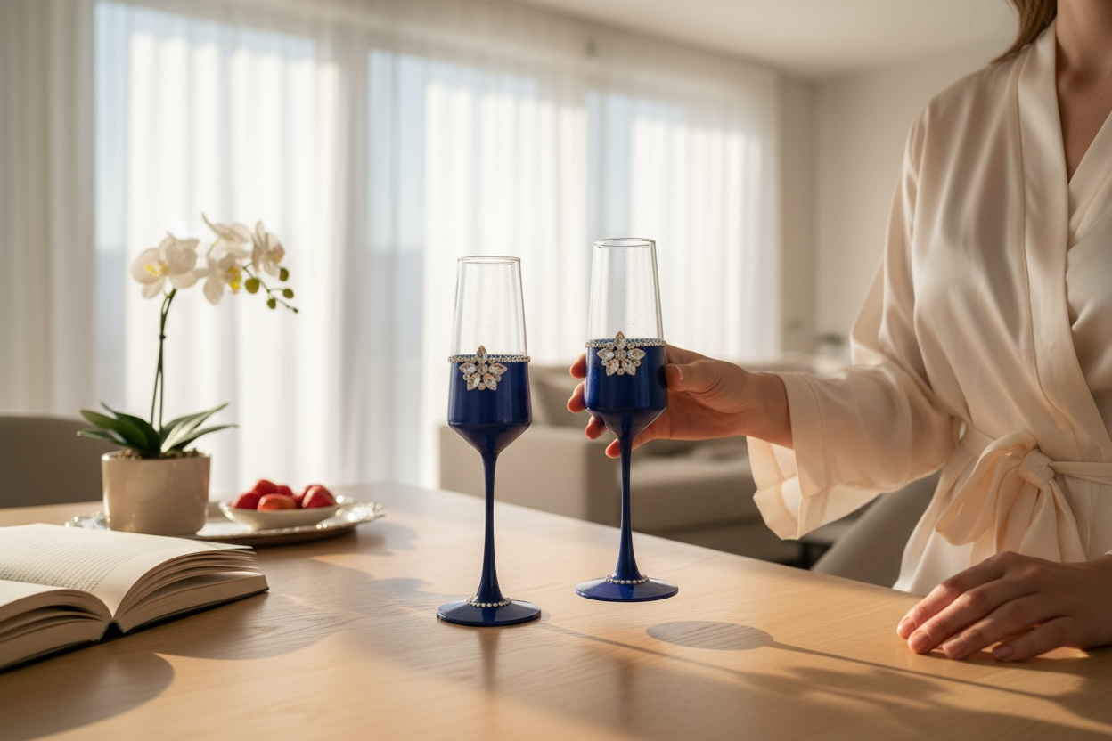 SAPHIRE ÉCLAT CHAMPAGNE FLUTE/ SET OF 2