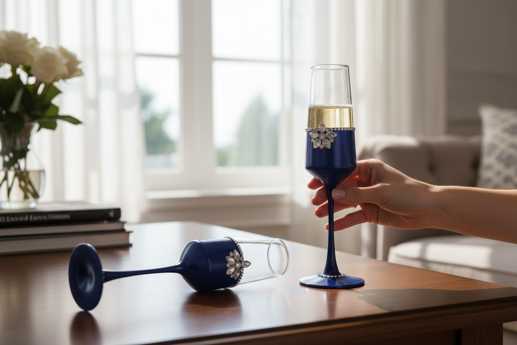 SAPHIRE ÉCLAT CHAMPAGNE FLUTE/ SET OF 2