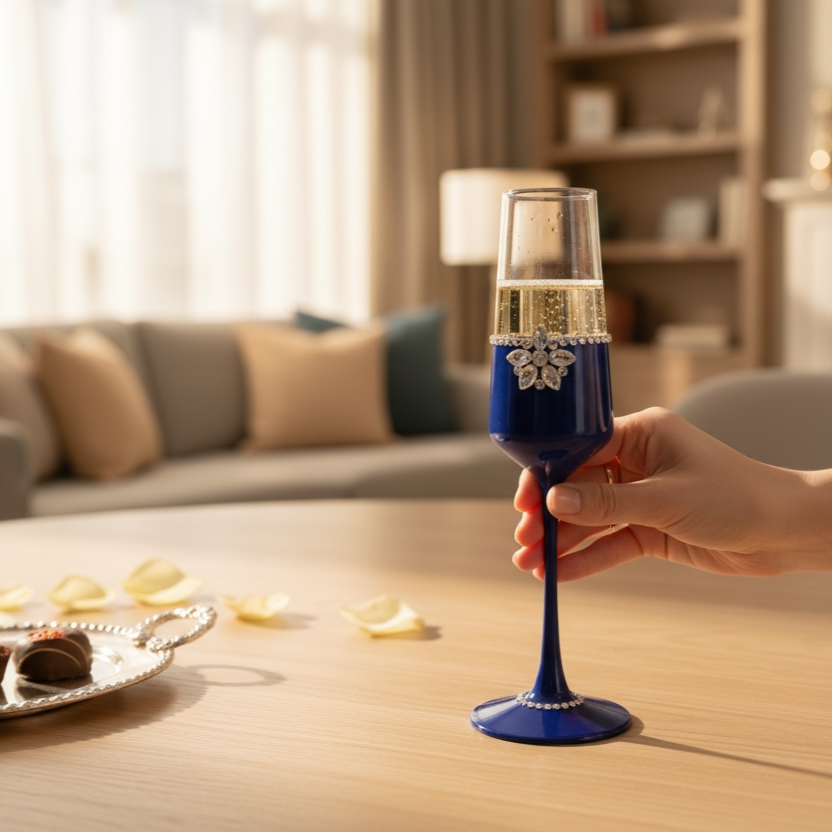 SAPHIRE ÉCLAT CHAMPAGNE FLUTE/ SET OF 2