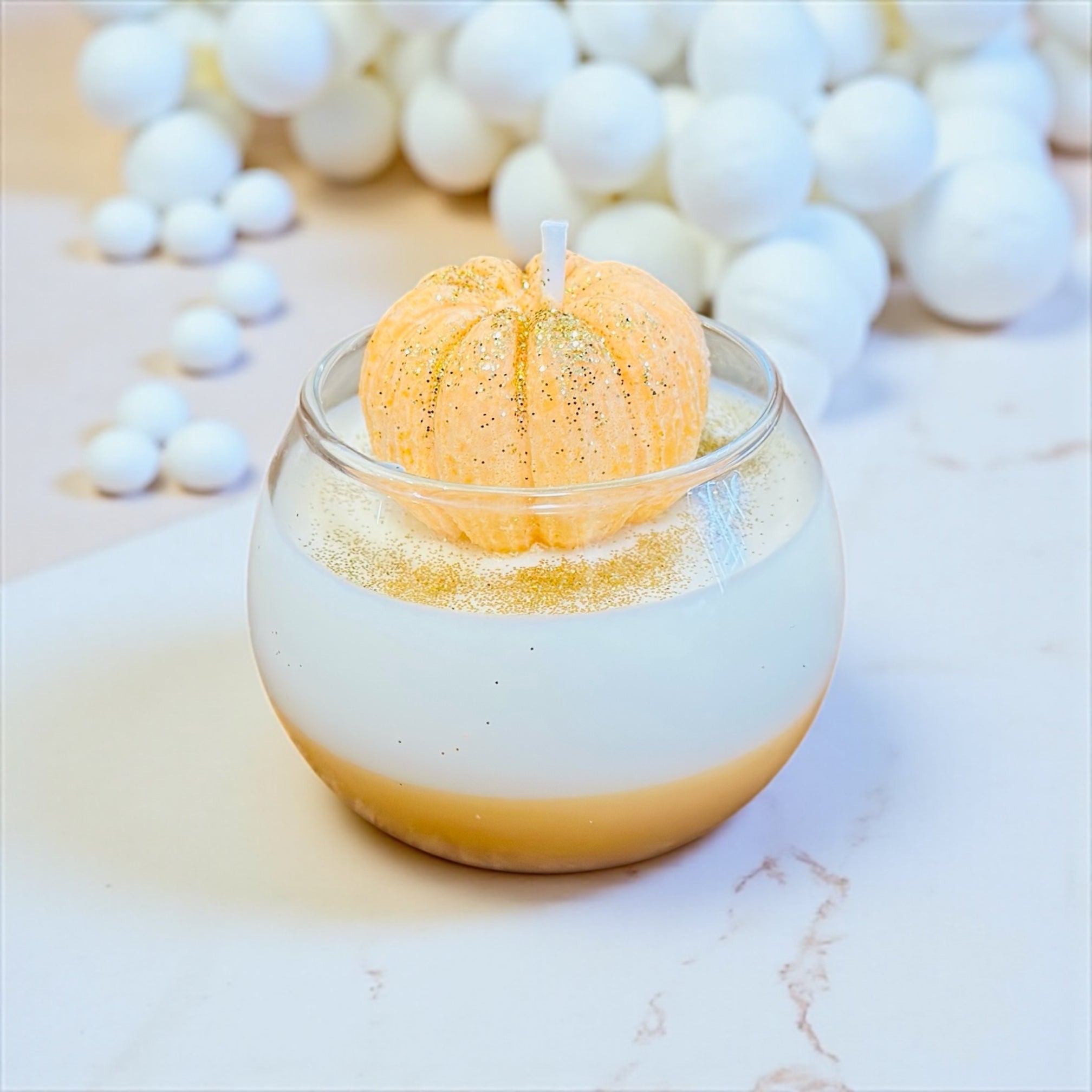 Velvet Pumpkin Mini Candles