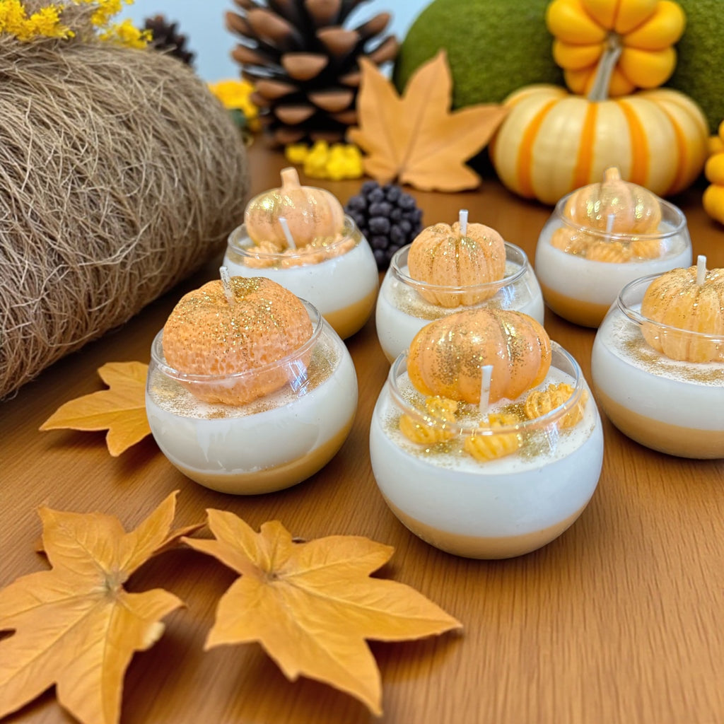Velvet Pumpkin Mini Candles